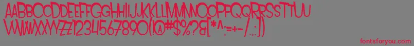 SF Intoxicated Blues Extended Font – Red Fonts on Gray Background