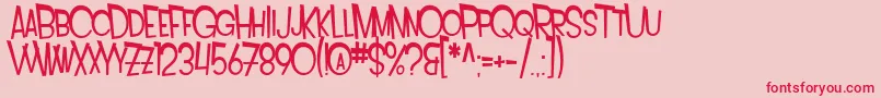 SF Intoxicated Blues Extended Font – Red Fonts on Pink Background