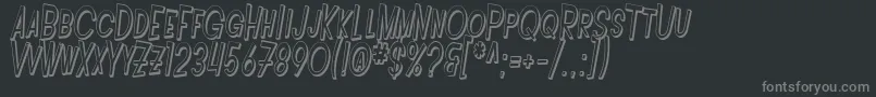 SF Intoxicated Blues Shaded Oblique Font – Gray Fonts on Black Background