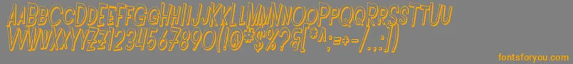 SF Intoxicated Blues Shaded Oblique Font – Orange Fonts on Gray Background