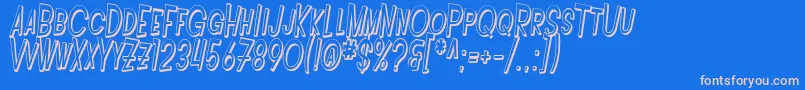 SF Intoxicated Blues Shaded Oblique Font – Pink Fonts on Blue Background