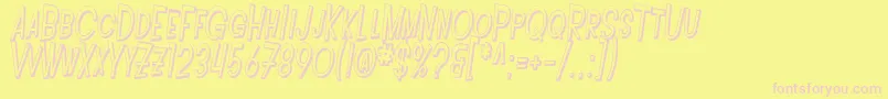 SF Intoxicated Blues Shaded Oblique Font – Pink Fonts on Yellow Background