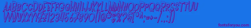 Шрифт SF Intoxicated Blues Shaded Oblique – фиолетовые шрифты на синем фоне
