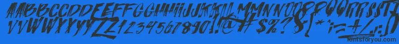 ItalianoSlant Font – Black Fonts on Blue Background