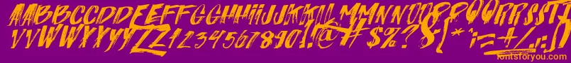 ItalianoSlant Font – Orange Fonts on Purple Background