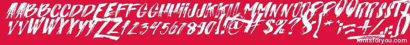 ItalianoSlant Font – White Fonts on Red Background