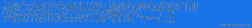 フォントSF Intoxicated Blues Shaded – 青い背景に灰色の文字