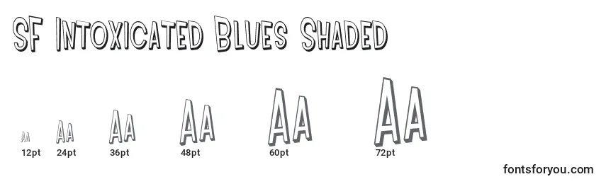 SF Intoxicated Blues Shaded Font Sizes