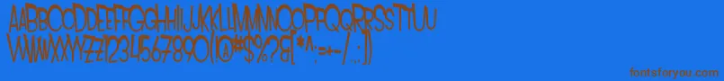 SF Intoxicated Blues Font – Brown Fonts on Blue Background