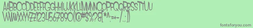 SF Intoxicated Blues Font – Gray Fonts on Green Background