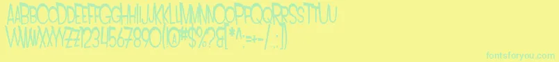 Weitere Informationen zur SF Intoxicated Blues-Schriftart SF Intoxicated Blues-Schriftart – Grüne Schriften auf gelbem Hintergrund