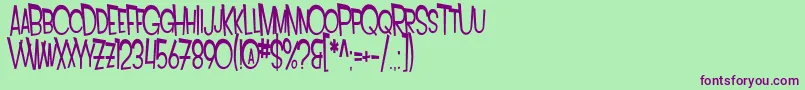 Weitere Informationen zur SF Intoxicated Blues-Schriftart SF Intoxicated Blues-Schriftart – Violette Schriften auf grünem Hintergrund
