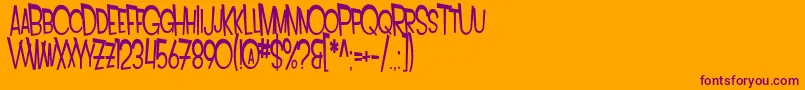 SF Intoxicated Blues Font – Purple Fonts on Orange Background