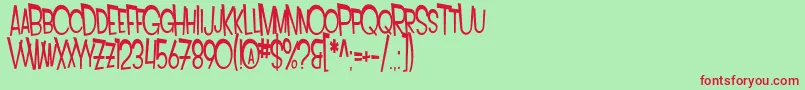 SF Intoxicated Blues Font – Red Fonts on Green Background