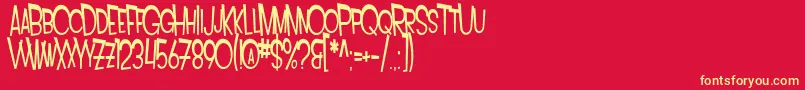 SF Intoxicated Blues Font – Yellow Fonts on Red Background