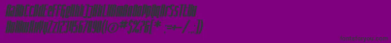 SF Iron Gothic Bold Oblique Font – Black Fonts on Purple Background