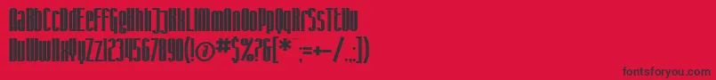 SF Iron Gothic Bold Font – Black Fonts on Red Background