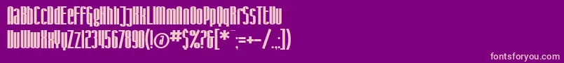 SF Iron Gothic Bold Font – Pink Fonts on Purple Background