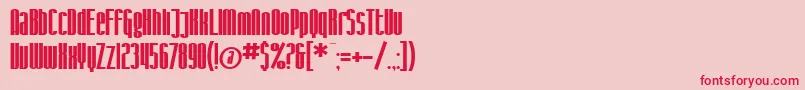 SF Iron Gothic Bold Font – Red Fonts on Pink Background