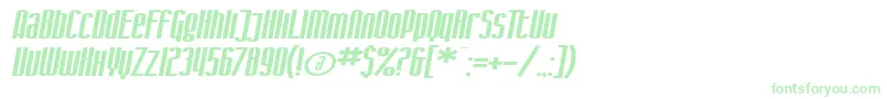 SF Iron Gothic Extended Oblique-Schriftart – Grüne Schriften