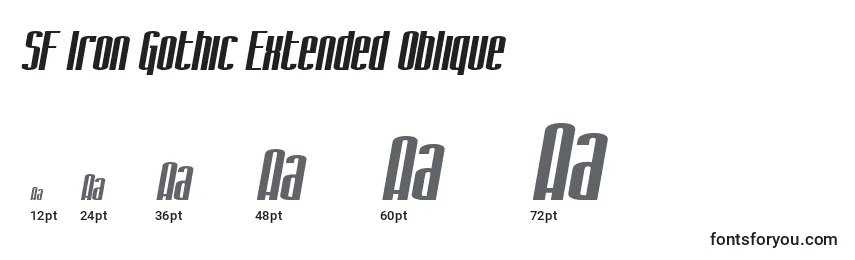 SF Iron Gothic Extended Oblique Font Sizes