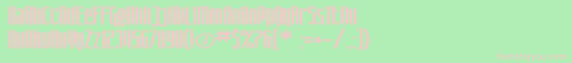 SF Iron Gothic Extended Font – Pink Fonts on Green Background