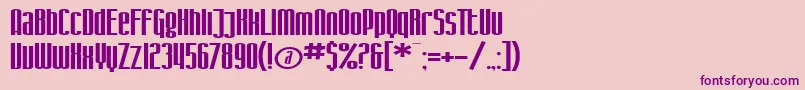 SF Iron Gothic Extended Font – Purple Fonts on Pink Background