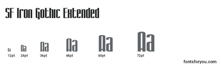 SF Iron Gothic Extended Font Sizes