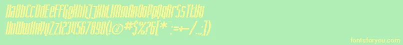 SF Iron Gothic Oblique Font – Yellow Fonts on Green Background
