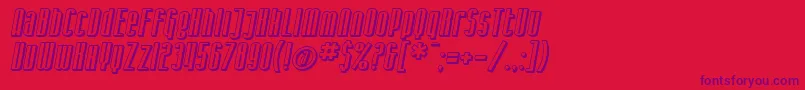 SF Iron Gothic Shaded Oblique-fontti – violetit fontit punaisella taustalla