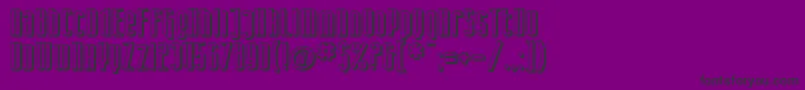 SF Iron Gothic Shaded-Schriftart – Schwarze Schriften auf violettem Hintergrund