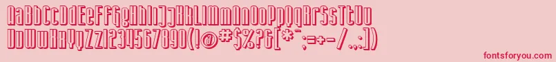 SF Iron Gothic Shaded Font – Red Fonts on Pink Background