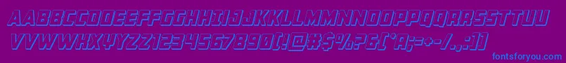 Buchanan3Dital Font – Blue Fonts on Purple Background