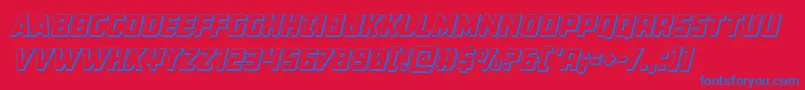 Police Buchanan3Dital – polices bleues sur fond rouge