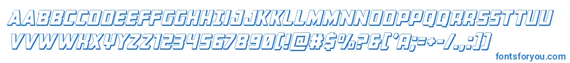 Czcionka Buchanan3Dital – niebieskie czcionki