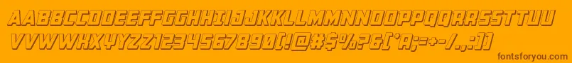 Buchanan3Dital Font – Brown Fonts on Orange Background