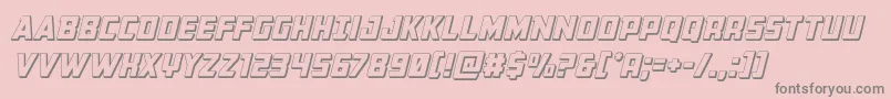 Buchanan3Dital-Schriftart – Graue Schriften auf rosa Hintergrund