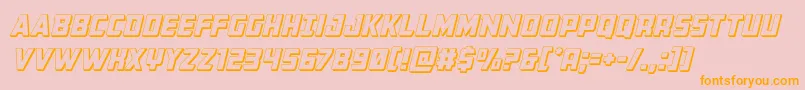Buchanan3Dital Font – Orange Fonts on Pink Background