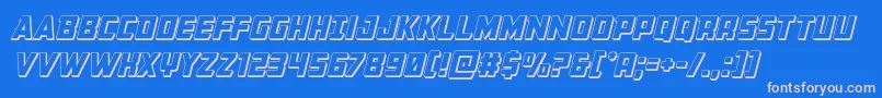 Buchanan3Dital Font – Pink Fonts on Blue Background