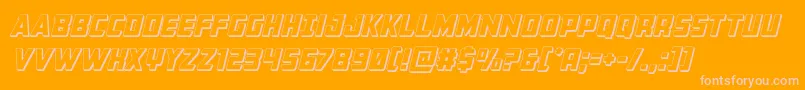 フォントBuchanan3Dital – オレンジの背景にピンクのフォント