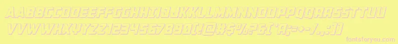 Buchanan3Dital Font – Pink Fonts on Yellow Background