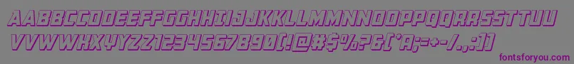 Buchanan3Dital Font – Purple Fonts on Gray Background