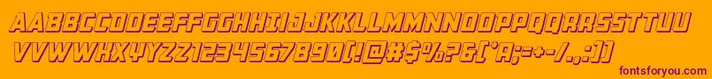 Шрифт Buchanan3Dital – фиолетовые шрифты на оранжевом фоне