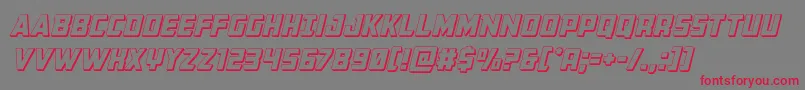 Buchanan3Dital Font – Red Fonts on Gray Background