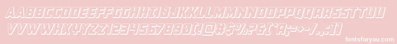 Buchanan3Dital Font – White Fonts on Pink Background