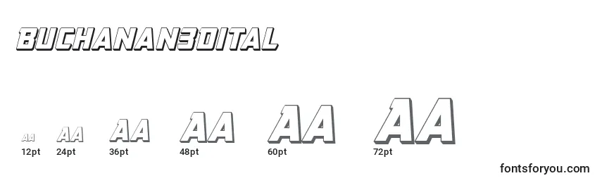 Buchanan3Dital Font Sizes