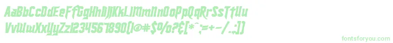 SF Ironsides Bold Italic Font – Green Fonts on White Background