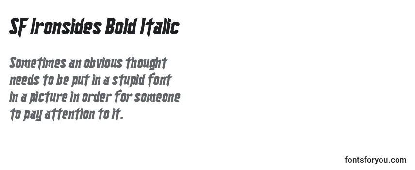 Revue de la police SF Ironsides Bold Italic