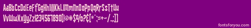 SF Ironsides Condensed Font – Pink Fonts on Purple Background