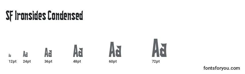 SF Ironsides Condensed Font Sizes